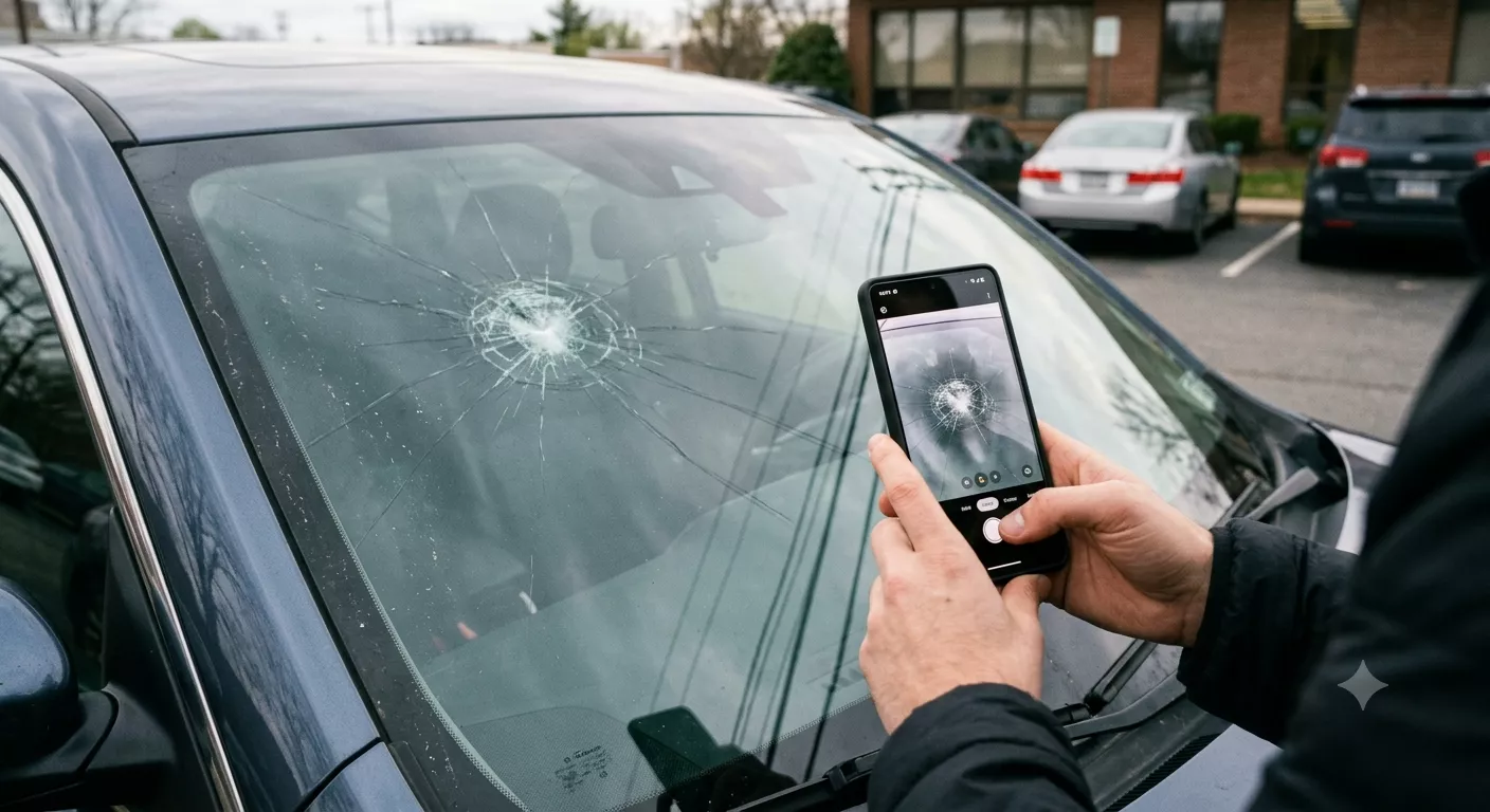avaliar danos em vidro automóvel com IA